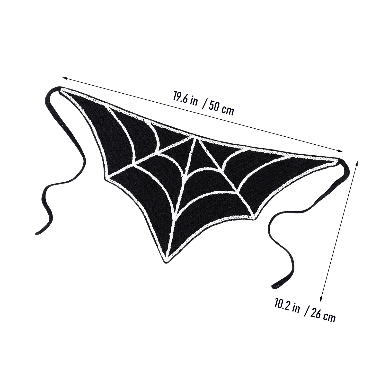 ハロウィーン スパイダーウェブ柄 三角ヘッドスカーフ バンダ - Spider Web Halloween Decoration のレビューと価格