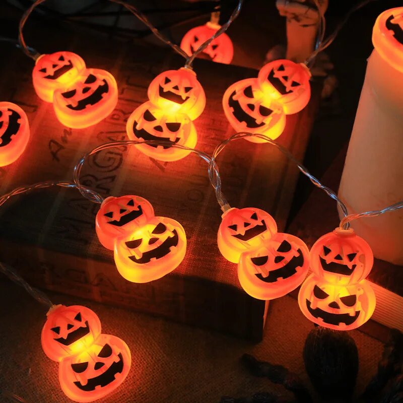 ハロウィン 10/20LED ストリングライト電池式カボチャ - Halloween Led String Lights Orange のレビューと価格