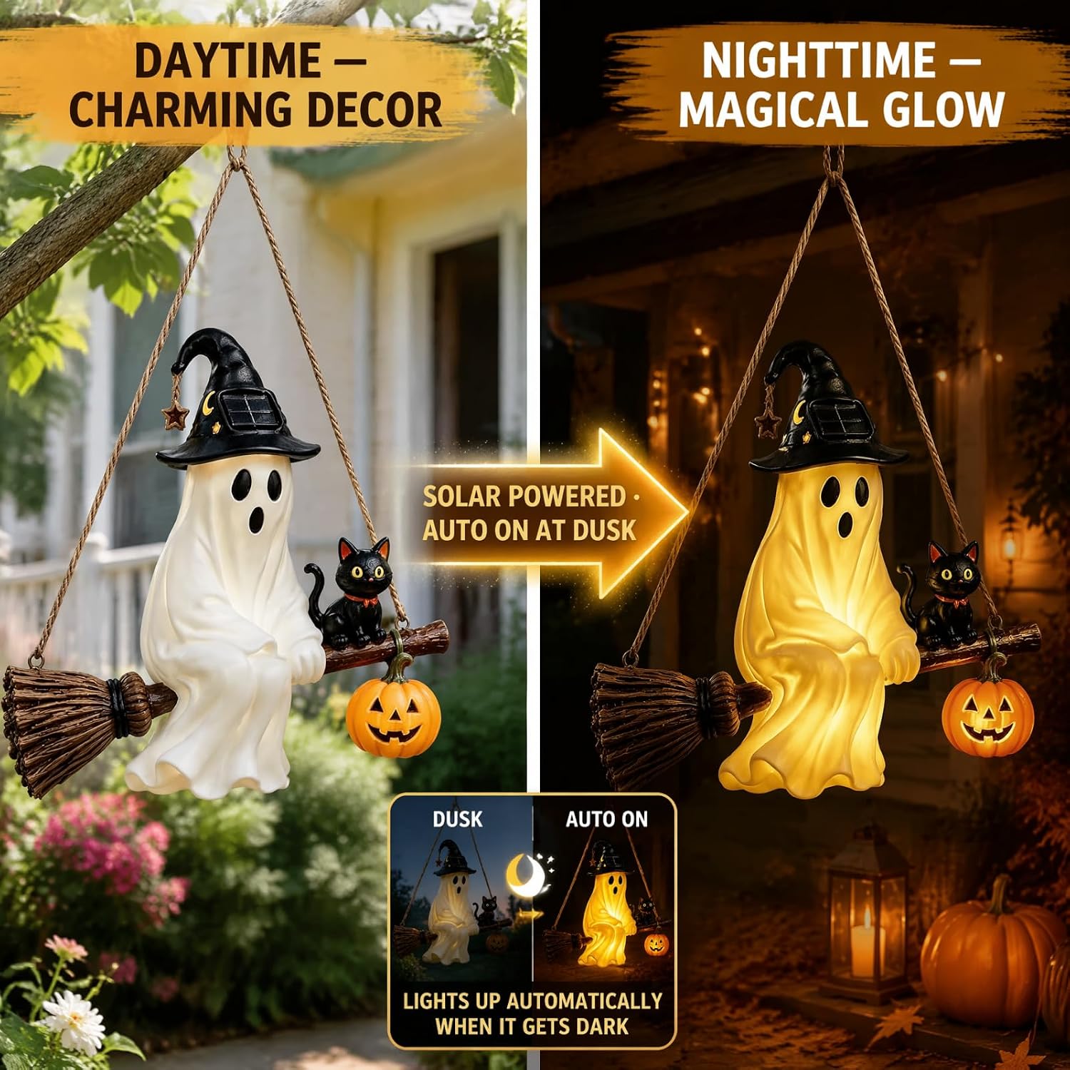 太陽光を模したお化けのシャンデリア、ハロウィーンのランタン、 - Pumpkin Lantern Halloween のレビューと価格