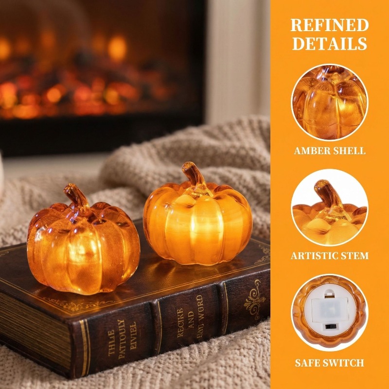 国境を越えたハロウィーンの新しい装飾品：パンプキンライト、L - Halloween Pumpkin Decor Led のレビューと価格