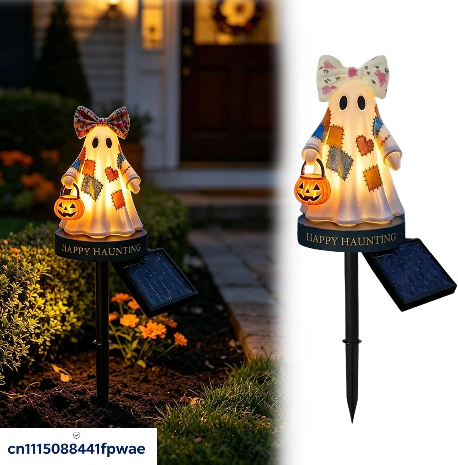 屋外用ソーラーハロウィーン装飾、暖色系のLEDライト付きパッ - Halloween Pumpkin Decor Led のレビューと価格