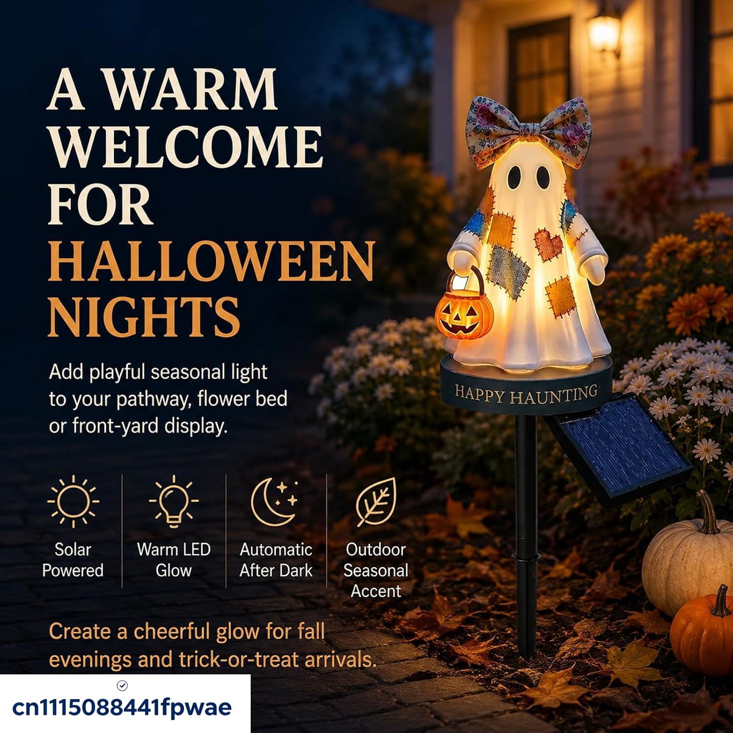 屋外用ソーラーハロウィーン装飾、暖色系のLEDライト付きパッ - Halloween Pumpkin Decor Led のレビューと価格