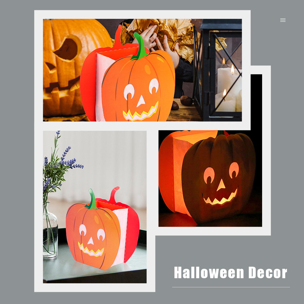 12個入り、装飾用バッグ、カボチャ型、くり抜き加工、難燃性紙 - Halloween Pumpkin Decor Led のレビューと価格