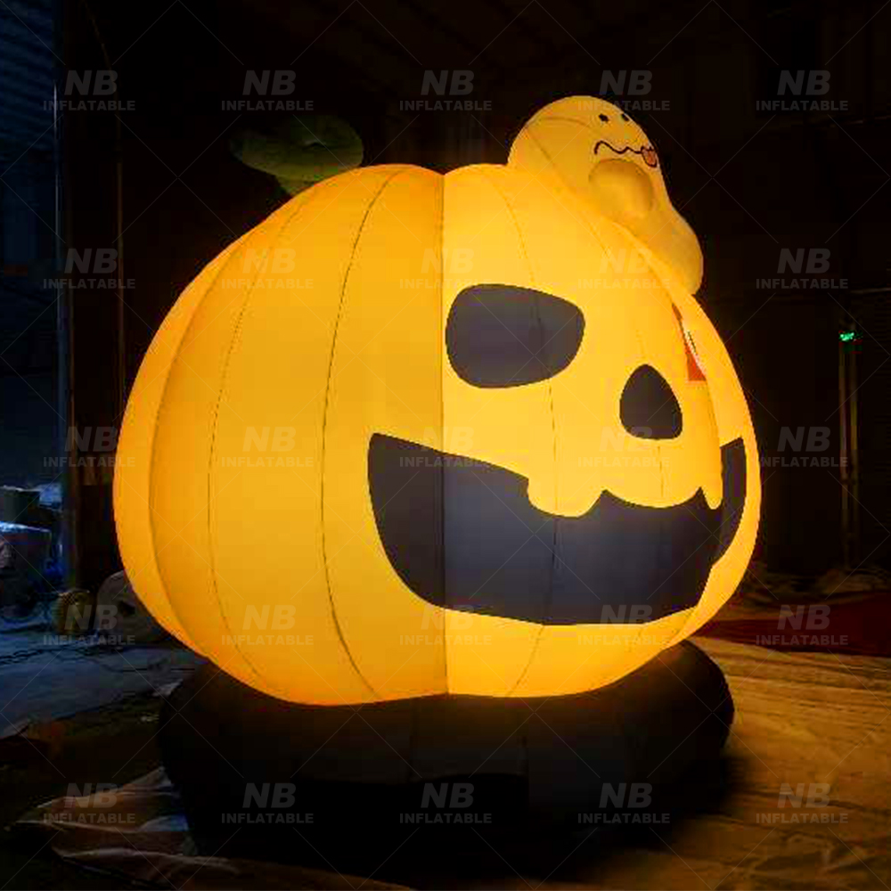 巨大なハロウィーン用インフレータブルパンプキン、高さ約1.8 - Halloween Pumpkin Decor Led のレビューと価格
