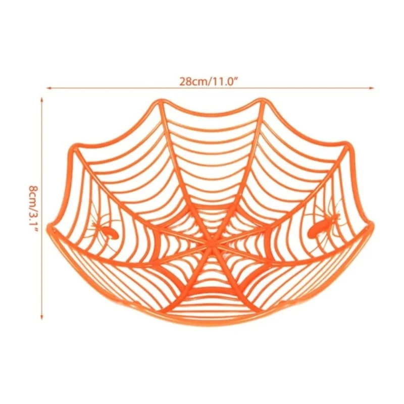 ハロウィーンのキャンディボウル、蜘蛛の巣模様、トリックオアト - Spider Web Halloween Decoration のレビューと価格