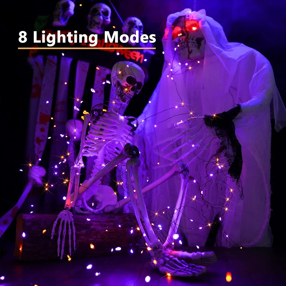 銅線ストリングライト,パーティーデコレーション,妖精,ハロウ - Halloween Led String Lights Orange のレビューと価格