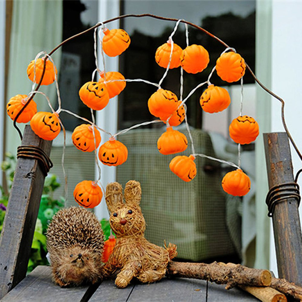 ハロウィン 3D カボチャ LED ストリングライト 1 メ - Halloween Led String Lights Orange のレビューと価格