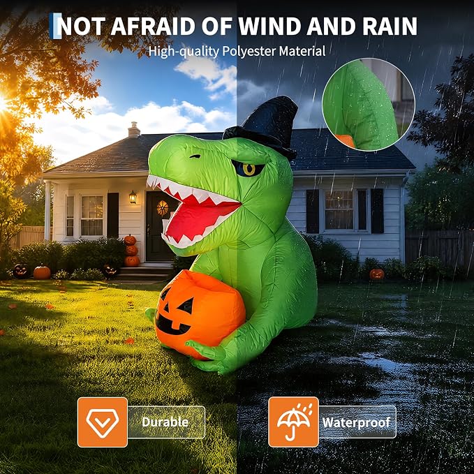 135cm ハロウィーン用インフレータブル装飾品。屋外用。恐 - Halloween Pumpkin Decor Led のレビューと価格