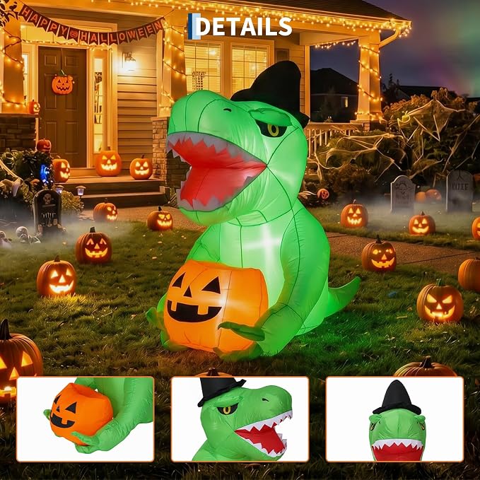 135cm ハロウィーン用インフレータブル装飾品。屋外用。恐 - Halloween Pumpkin Decor Led のレビューと価格