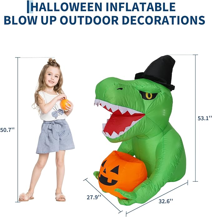 135cm ハロウィーン用インフレータブル装飾品。屋外用。恐 - Halloween Pumpkin Decor Led のレビューと価格
