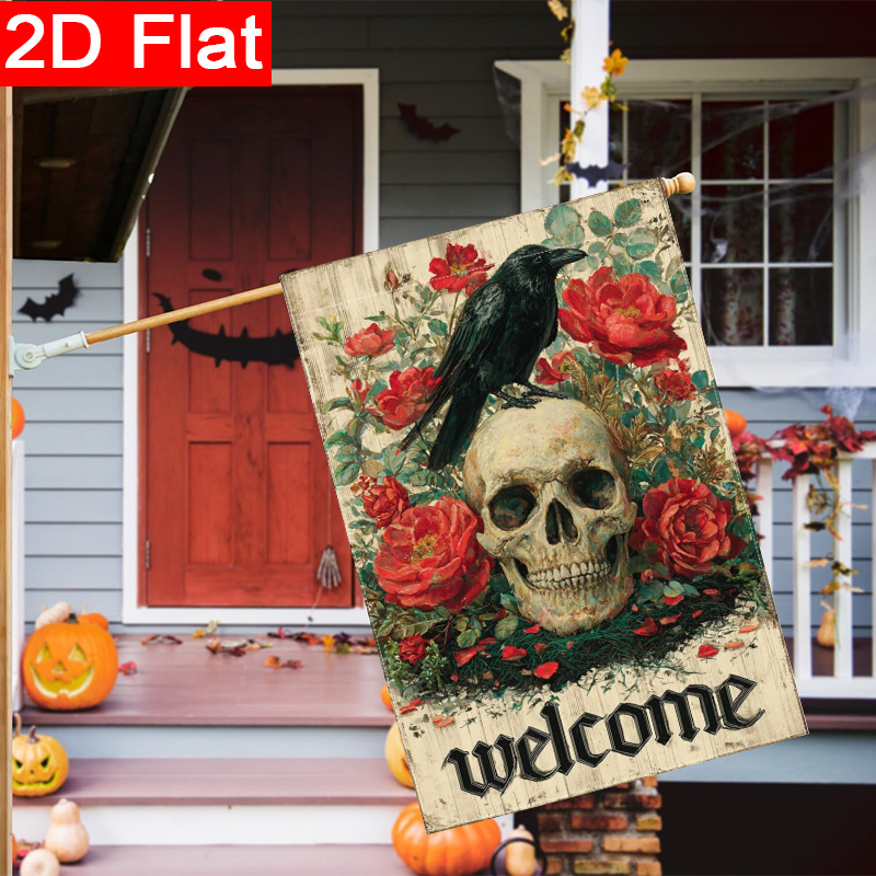 2Dフラットデザイン - 2Dフラットハロウィーン、スケルト - Halloween Skeleton Decoration のレビューと価格