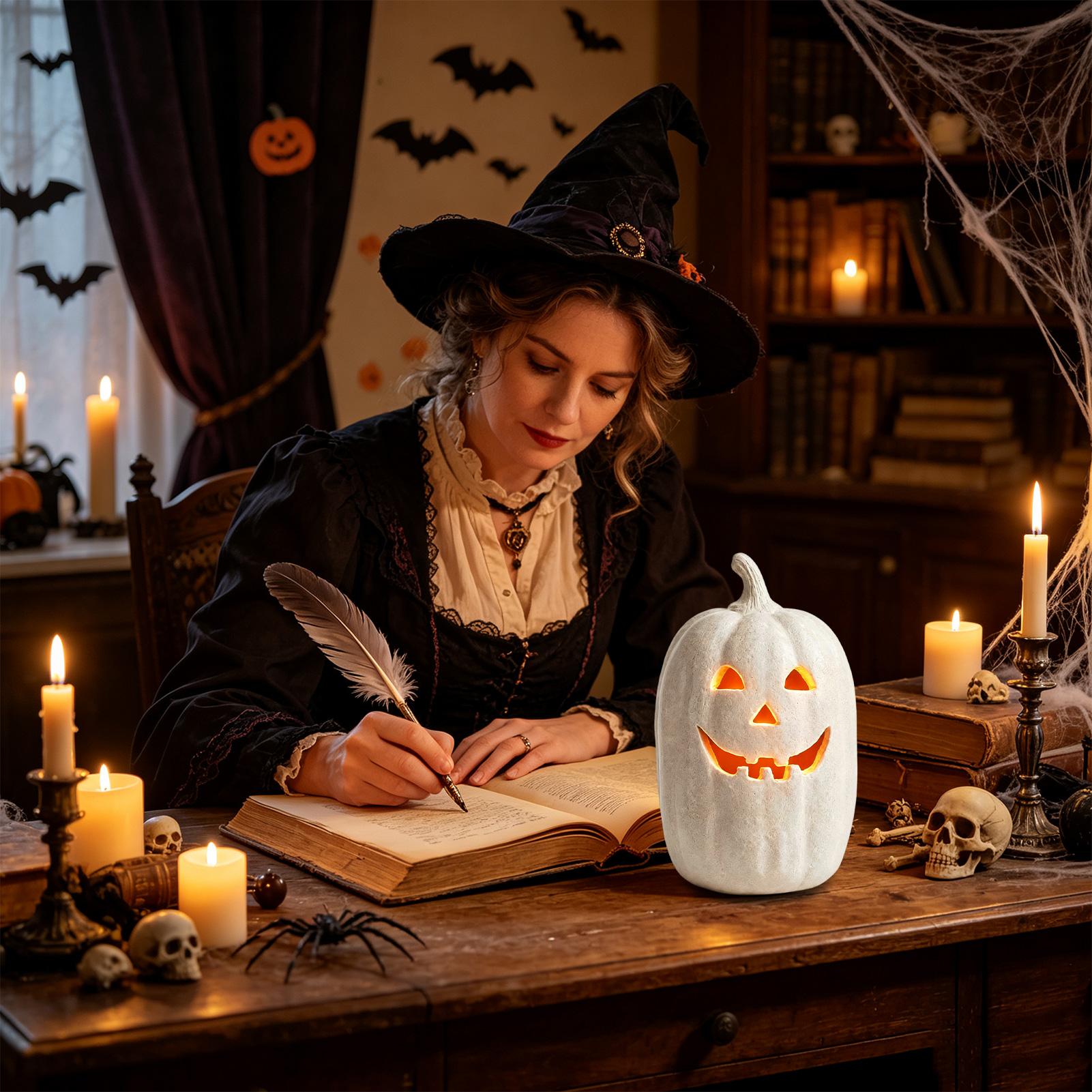 カボチャランタン装飾手作り樹脂装飾カボチャランタン屋外ハロウ - Pumpkin Lantern Halloween のレビューと価格