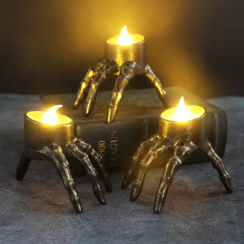 ハロウィーン用LEDキャンドルランタン,腕を砕く,頭蓋骨,ホ - Halloween Skeleton Decoration のレビューと価格