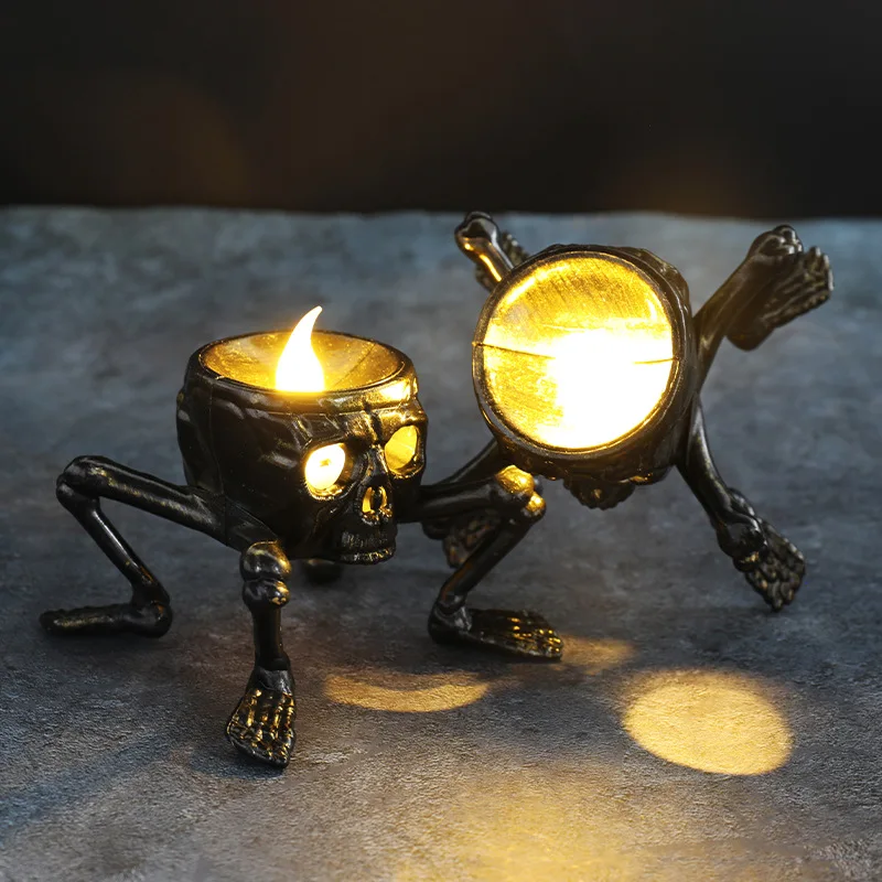 ハロウィーン用LEDキャンドルランタン,腕を砕く,頭蓋骨,ホ - Halloween Skeleton Decoration のレビューと価格